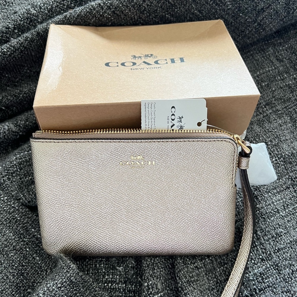 COACH Corner Zip Wristlet